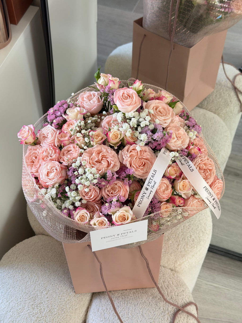Rosé Bijou Medium Mixed Bouquet