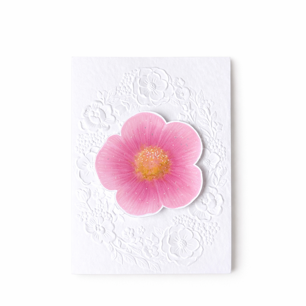 Bespoke Flower Cards - Pink