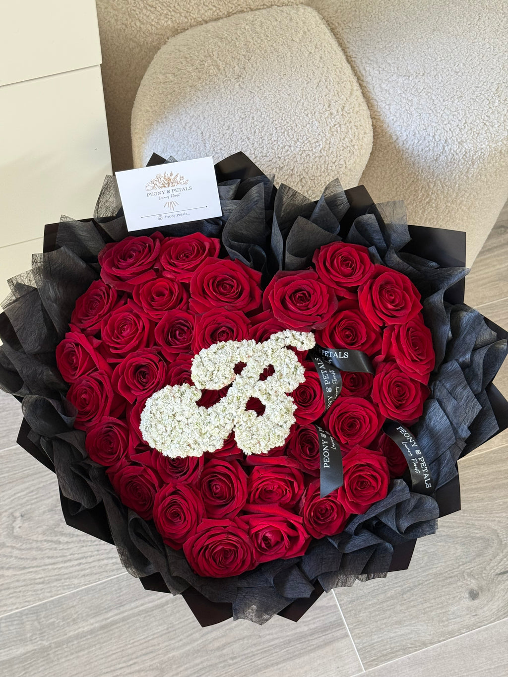 Heart Shaped Red Naomi Roses