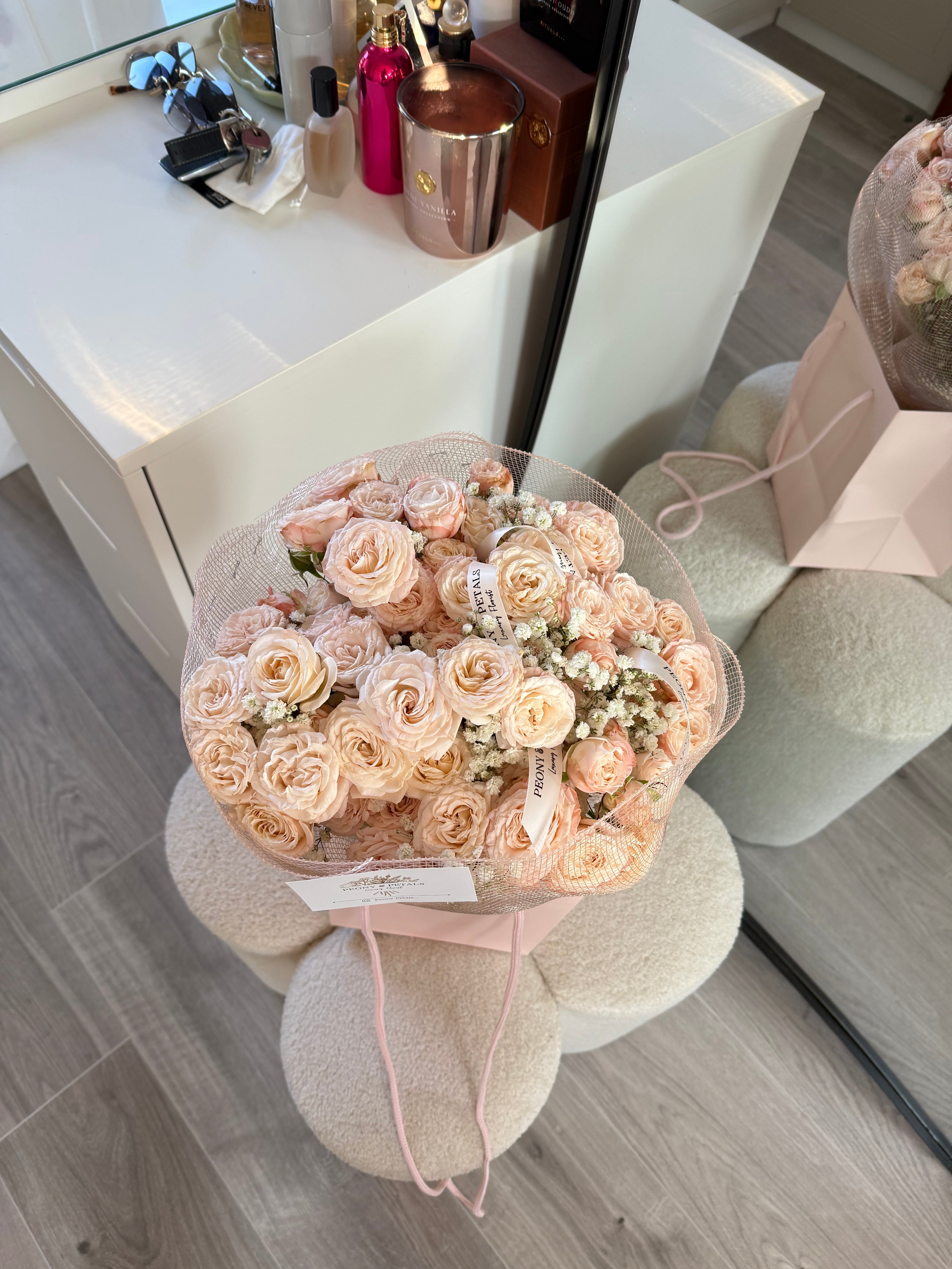 Blush Opaline Medium Mixed Bouquet