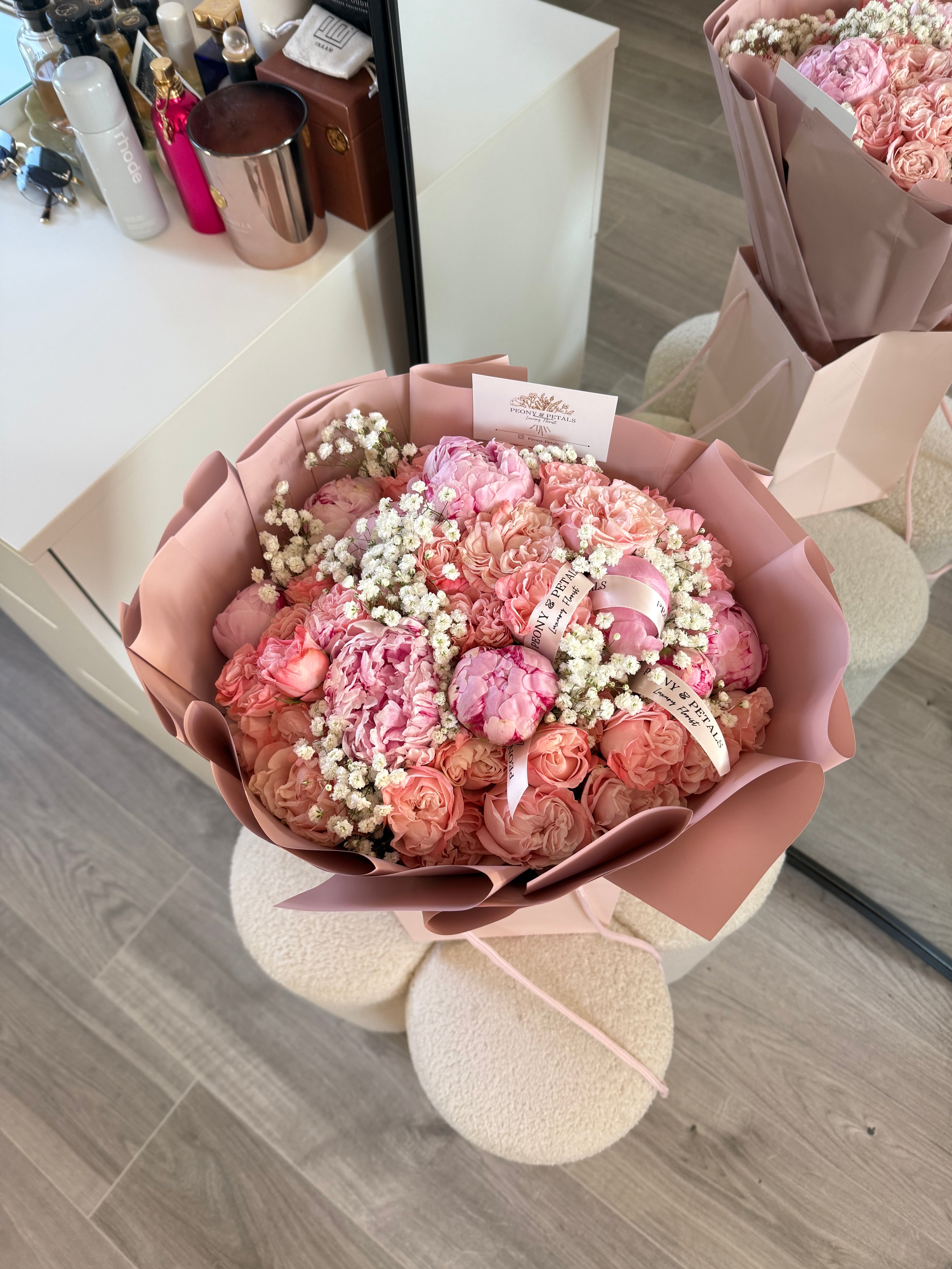 Bouquet of Peony and Rose Spray