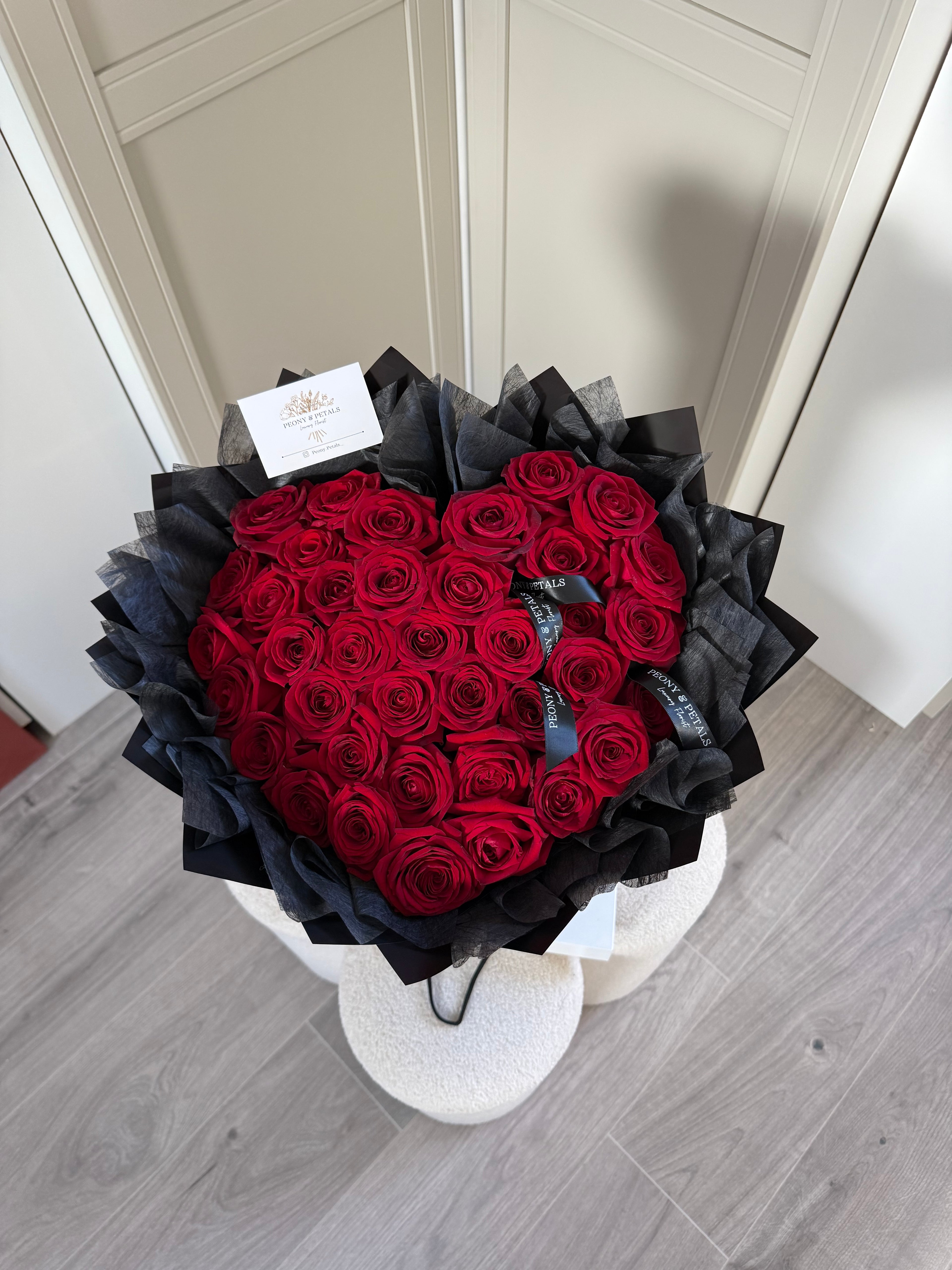 Heart Shaped Red Naomi Roses