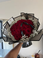 40 Naomi Red Roses with Gyp Edge