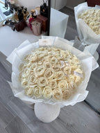 50 Stems Playa Blanca White Roses