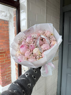 20 Pink Peonies with Gyp