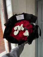 20 Naomi Red Roses with Gyp Initial & Heart |