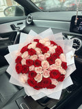 50 Mixed Naomi Red and Pink Roses |
