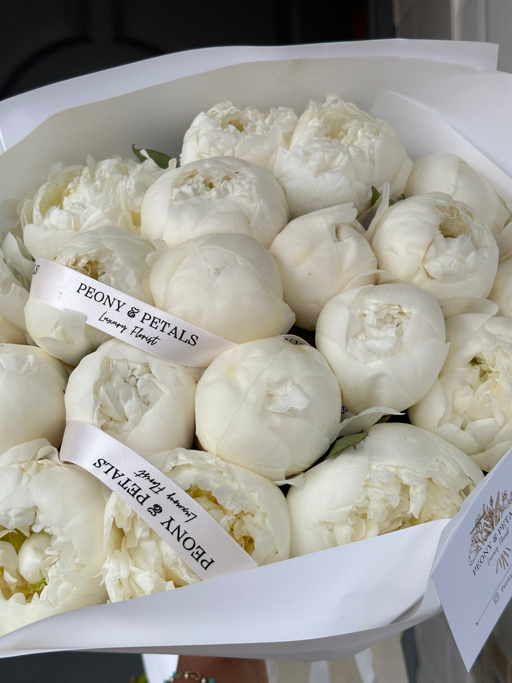 20 White Peonies