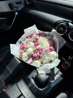 20 Peonies Mixed with Gyp