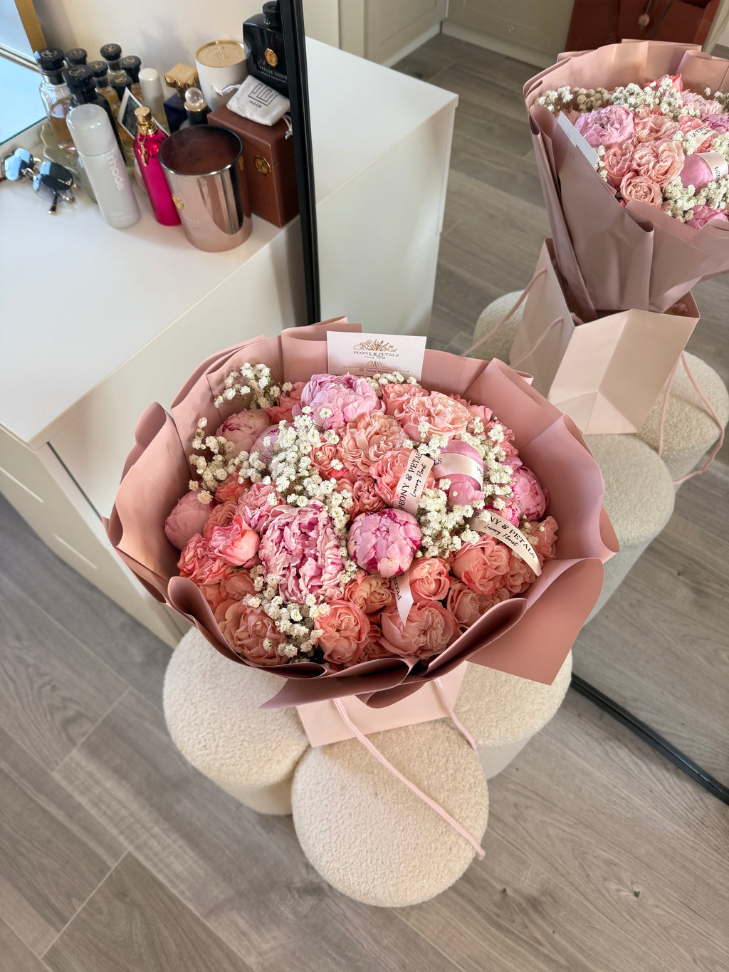 Bouquet of Peony and Rose Spray