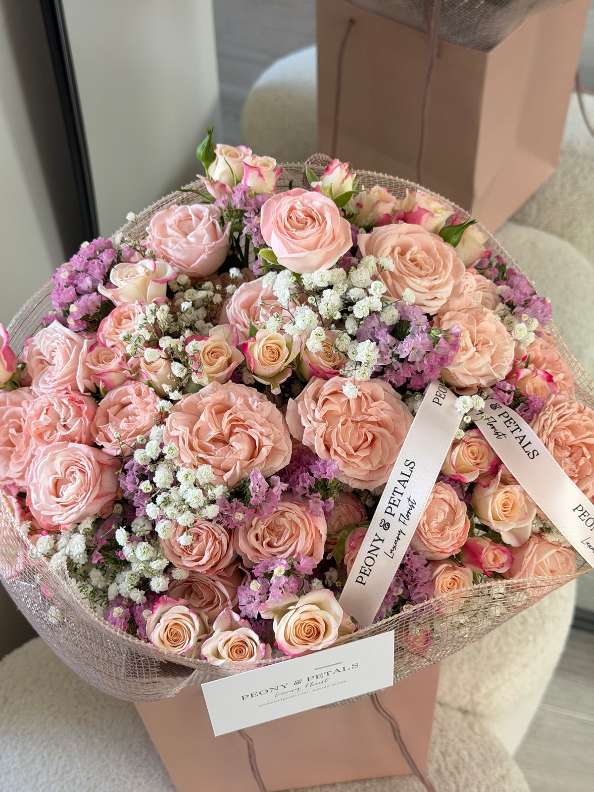 Rosé Bijou Medium Mixed Bouquet