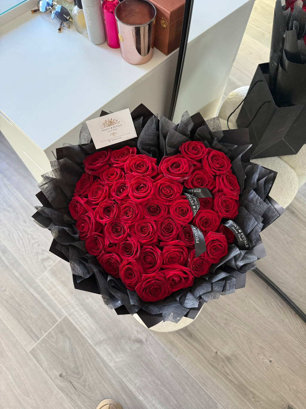 Heart Shaped Red Naomi Roses