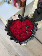Heart Shaped Red Naomi Roses