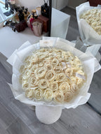 50 Stems Playa Blanca White Roses