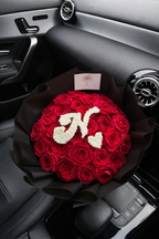 30 Naomi Red Roses - Gyp Initial & Heart |
