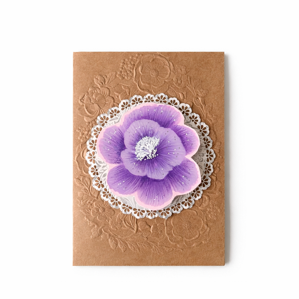 Bespoke Flower Card - Lilac