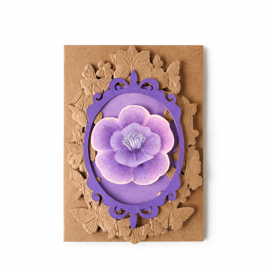 Bespoke Flower Card - Lilac